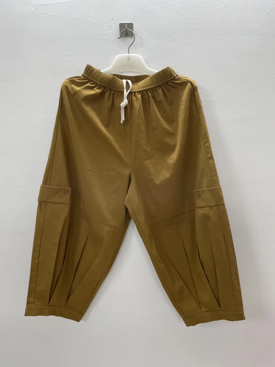 Drawstring harem cargo pants